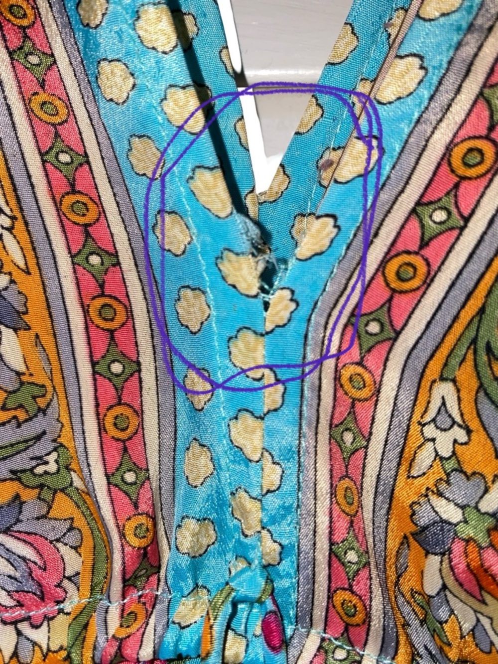 Zury Silk Boho Maxi Dress | 70% Silk Floral Paisley Tiered V-Neck Gown - Size M - Picture 4 of 6